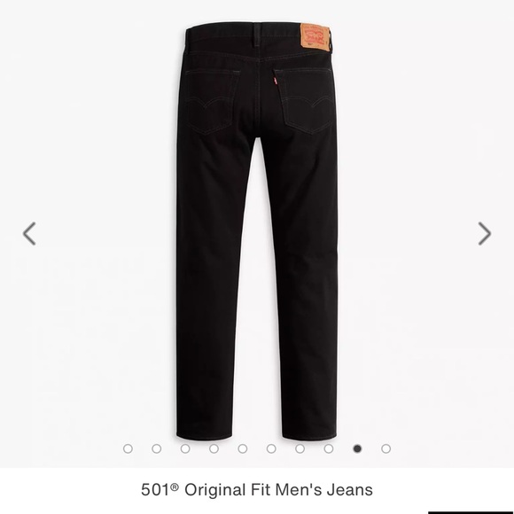 LEVI STRAUSS & CO 501® ORIGINAL FIT MEN'S JEANS - Color Black - Size 32x32 - Picture 8 of 10